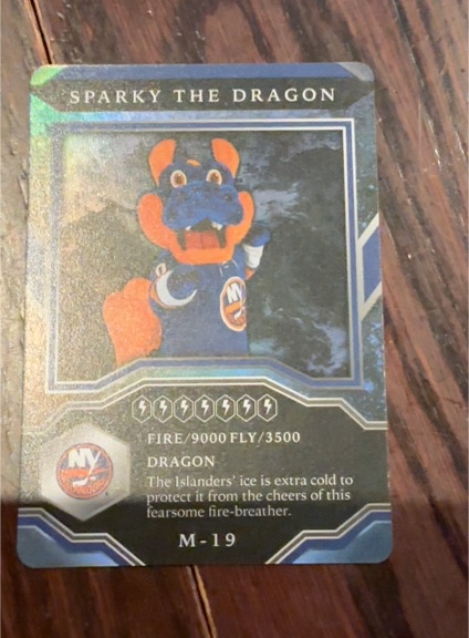 2021-22 Upper Deck MVP #M-19 Sparky The Dragon — front