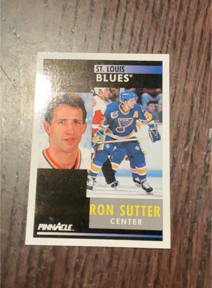 1991-92 Pinnacle #95 Ron Sutter — front