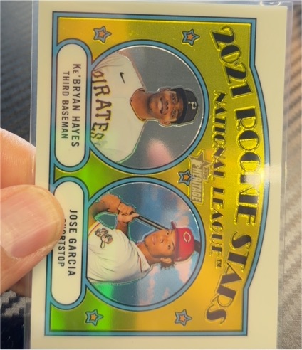 2021 Topps Heritage #97 Ke'Bryan Hayes / Jose Garcia Rookie Stars — front