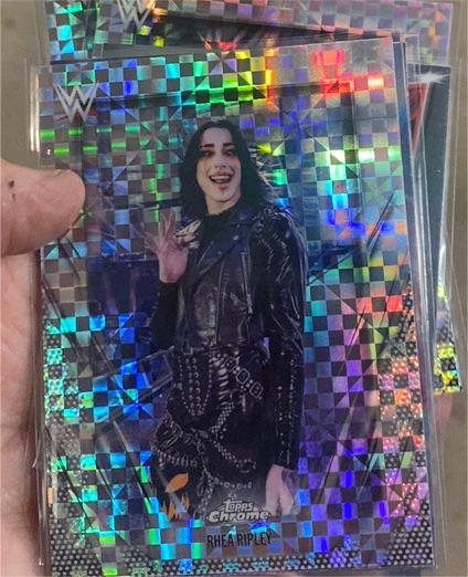 2026 Topps Chrome WWE #20 Rhea Ripley X-Fractor — front