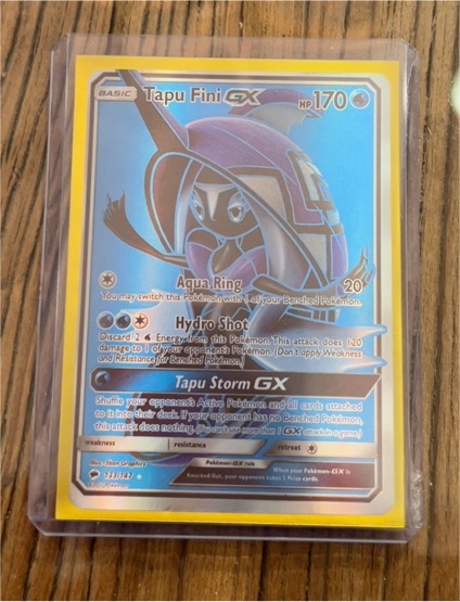 2017 Pokemon Burning Shadows #133 Tapu Fini GX — front