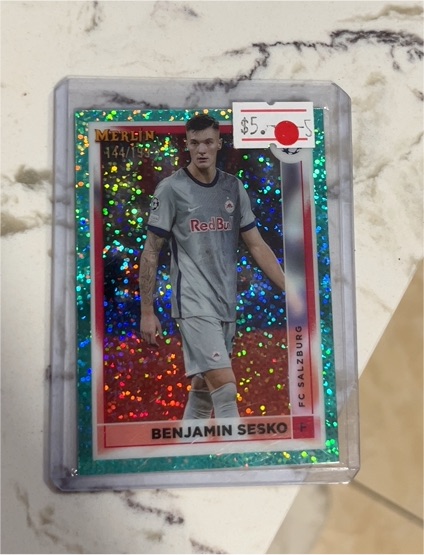 2022 Topps Merlin UEFA #144 Benjamin Sesko — front