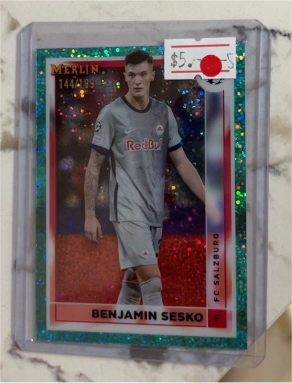 2022 Topps Merlin UEFA #144 Benjamin Sesko — front