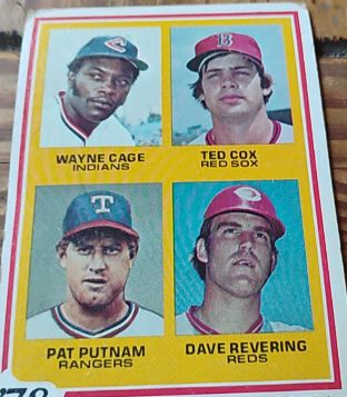 1978 Topps #706 Rookie 1st Basemen Wayne Cage Ted Cox Pat Putnam Dave Revering — front