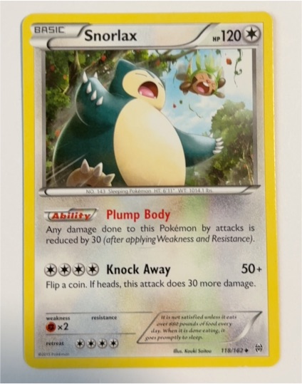 2015 Pokémon XY Breakthrough #118 Snorlax — front