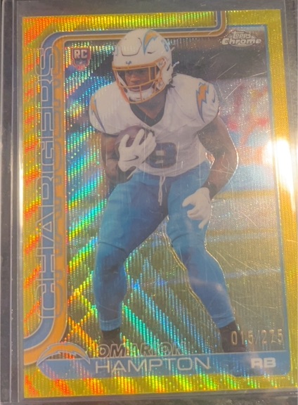 2025 Topps Chrome #324 Omarion Hampton — front