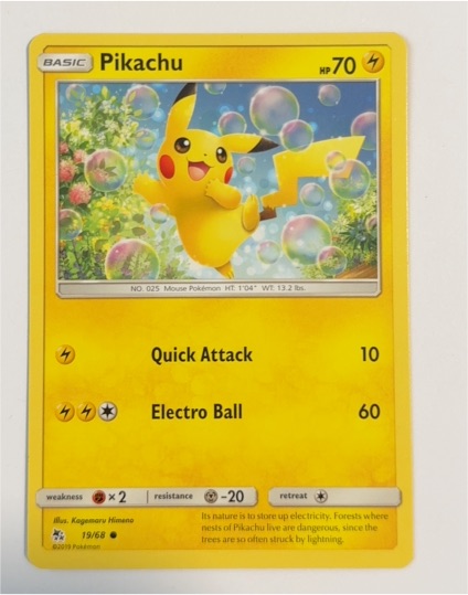 2019 Pokémon Hidden Fates #19 Pikachu — front