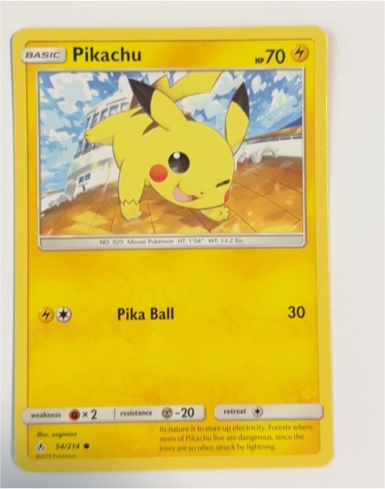 2019 Pokémon #54 Pikachu — front