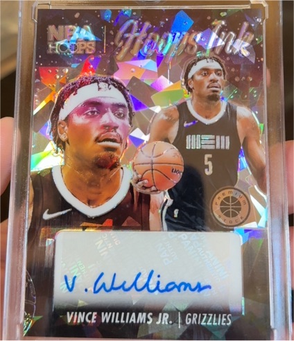 2023-24 Panini NBA Hoops Premium Stock #HI-VWJ Vince Williams Jr. Hoops Ink — front