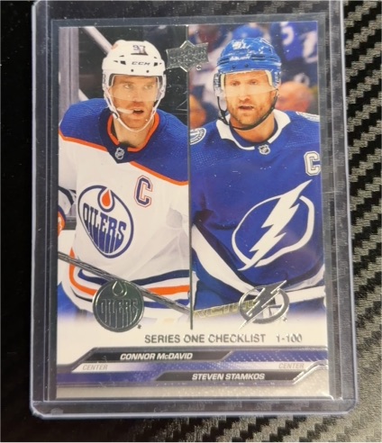 2023-24 Upper Deck Series 1 #199 Connor McDavid / Steven Stamkos Checklist — front