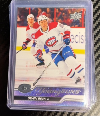 2023-24 Upper Deck Series 1 Young Guns #214 Owen Beck — front