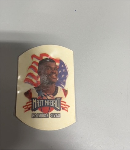 1996 Kraft Foods Dream Team Temporary Tattoo David Robinson — front