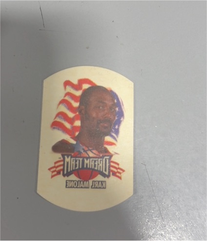 1996 Kraft Dream Team Tattoo Karl Malone — front