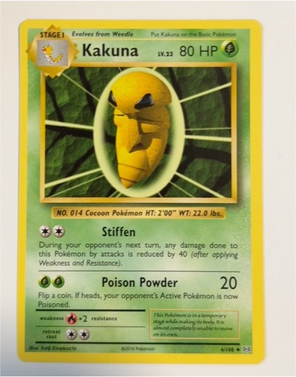 2016 Pokémon XY Evolutions #6 Kakuna — front
