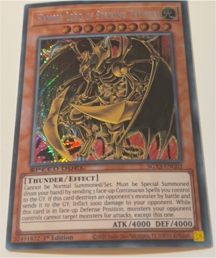 2020 Yu-Gi-Oh! SGX3-ENG02 Hamon, Lord of Striking Thunder — front