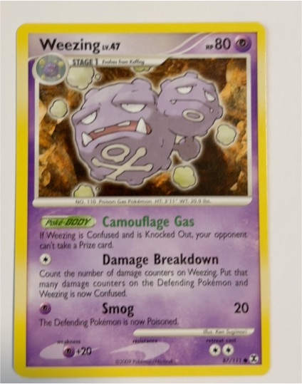 2009 Pokémon Platinum Rising Rivals #87 Weezing — front