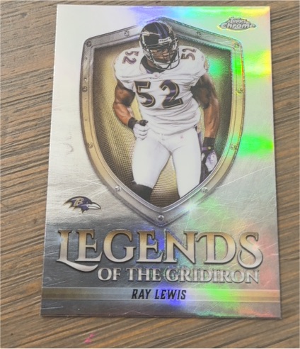 2025 Topps Chrome Legends of the Gridiron #LOG-14 Ray Lewis — front