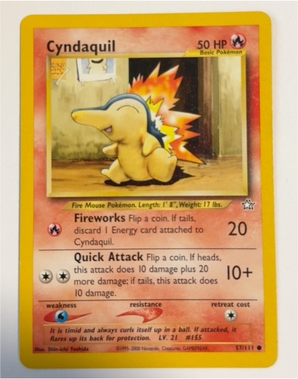 2000 Neo Genesis #57 Cyndaquil — front