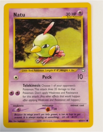 2000 Neo Genesis #67 Natu — front