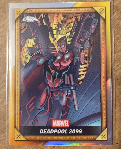2025 Topps Chrome Deadpool 2099 Comic Book Gold Card #CB-25 — front