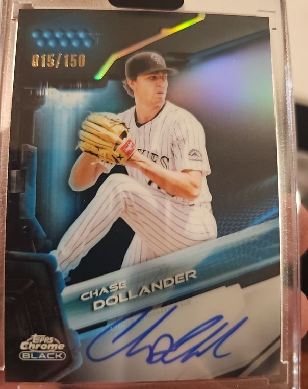 2025 Topps Chrome Black #015 Chase Dollander — front