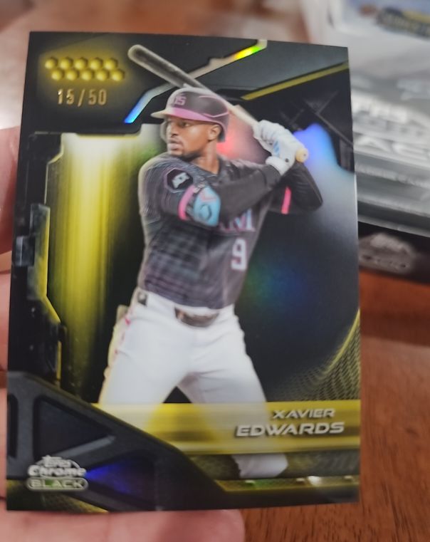 2025 Topps Chrome Black #15 Xavier Edwards — front