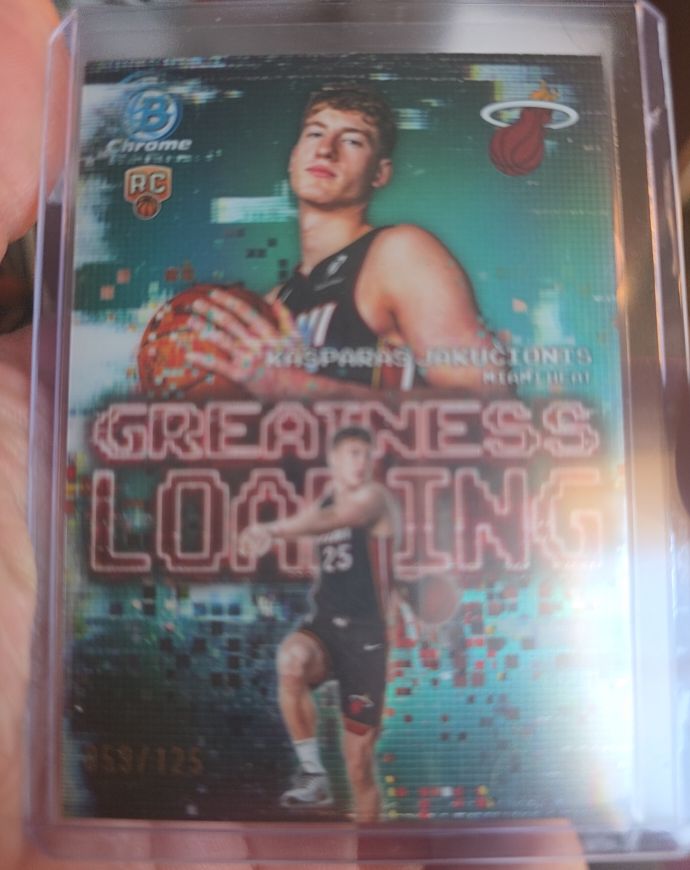 2025-26 Bowman Chrome #GL-20 Kasparas Jakučionis Greatness Loading — front