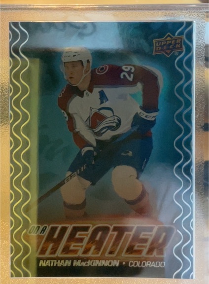 2024-25 Upper Deck Series 2 On a Heater #OH-5 Nathan MacKinnon — front