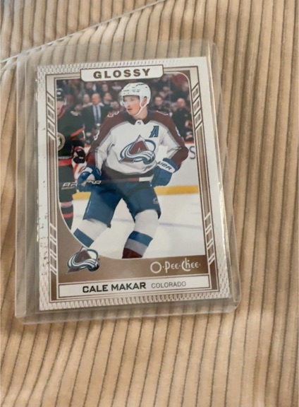 2023-24 Upper Deck Series 1 OPC Glossy #R-18 Cale Makar — front