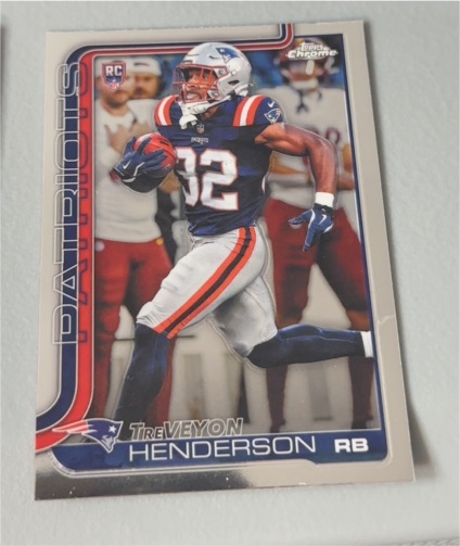 2025 Topps Chrome #328 TreVeyon Henderson — front