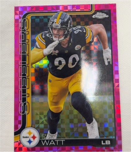 2025 Topps Chrome #258 T.J. Watt — front