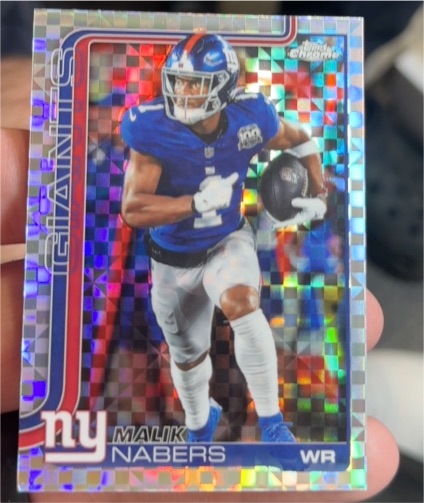 2025 Topps Chrome #225 Malik Nabers — front