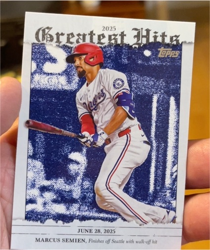 2026 Topps Series 1 #GH-22 Marcus Semien Greatest Hits Texas Rangers — front