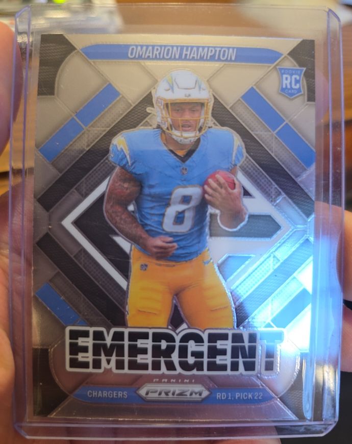 2025 Panini Prizm #9 Omarion Hampton Emergent Rookie — front
