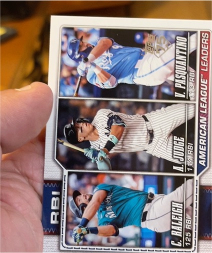 2026 Topps #211 Vinnie Pasquantino / Aaron Judge / Cal Raleigh — front