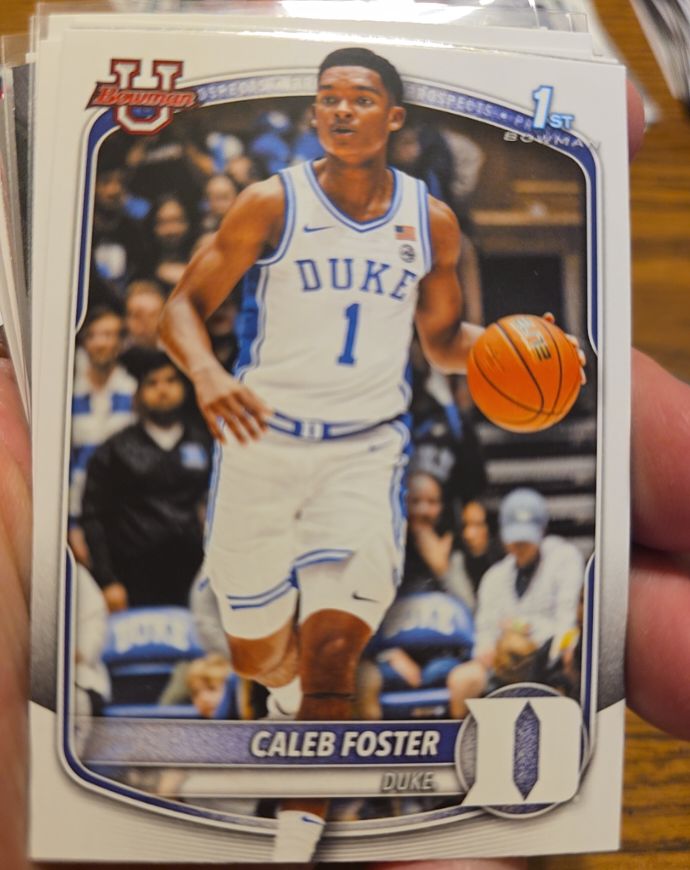2025-26 Bowman #BPP-100 Caleb Foster — front