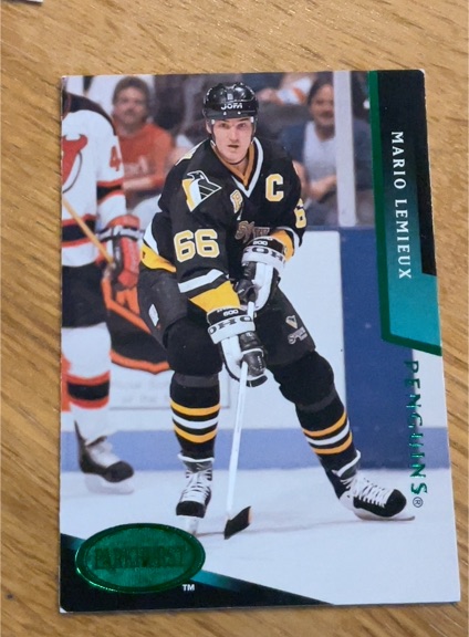 1993-94 Parkhurst #425 Mario Lemieux — front
