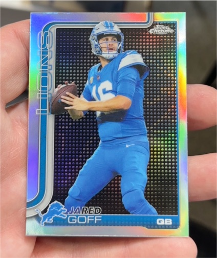 2025 Topps Chrome Football #102 Jared Goff — front