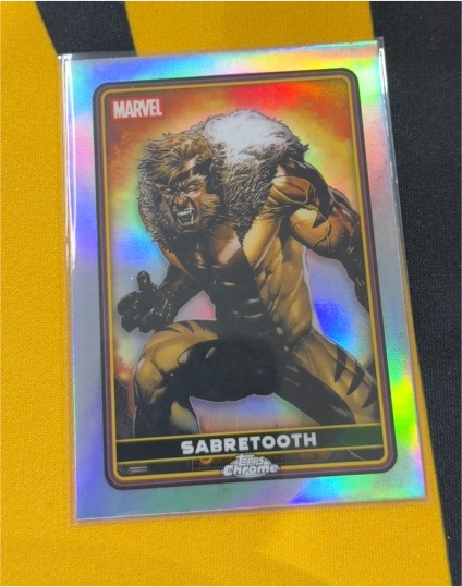 2025 Topps Chrome Deadpool #7 Sabretooth — front