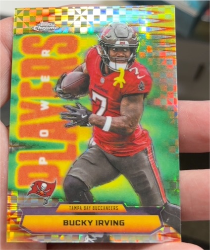 2025 Topps Chrome #PP-18 Bucky Irving Power Players X-Fractor — front