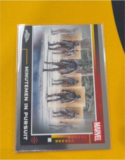 2025 Topps Chrome Deadpool #49 Minutemen In Pursuit — front