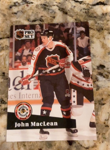 1991-92 Pro Set #307 John MacLean — front
