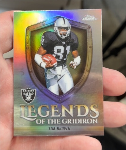 2025 Topps Chrome #LOG-22 Tim Brown Legends of the Gridiron — front
