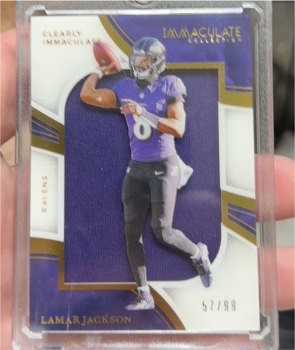 2025 Panini Clearly Immaculate #CIJ-LJ Lamar Jackson — front