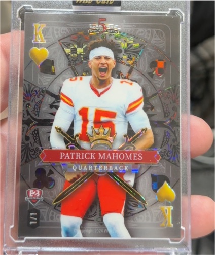 2024 Wild Card Stacked Deck King of Hearts Patrick Mahomes — front