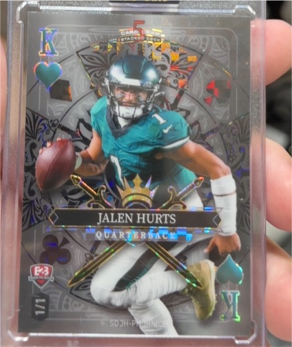 2024 Wild Card 5 Card Draw Stacked Deck #SDJH-PH1 Jalen Hurts — front