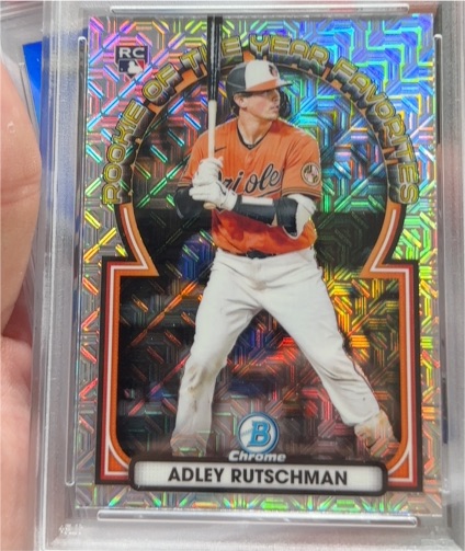 2023 Bowman Chrome #ROYF-4 Adley Rutschman Rookie of the Year Favorites Mojo Refractor — front