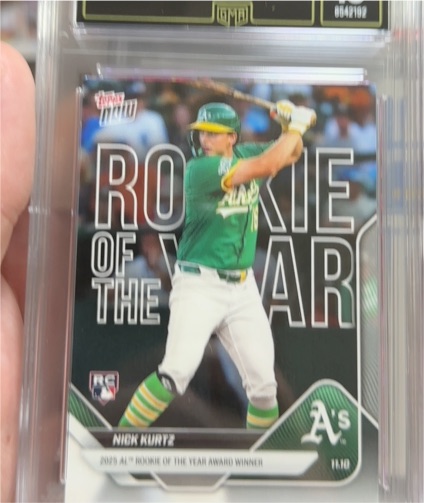 2025 Topps Now #OS-2 Nick Kurtz Rookie of the Year — front