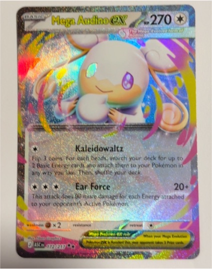 2016 Pokémon TCG Ascended Heroes #172 Mega Audino EX — front