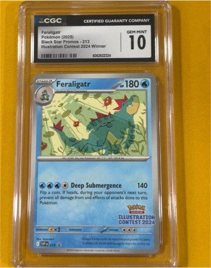 2025 Black Star Promo #213 Feraligatr Illustration Contest 2024 — front